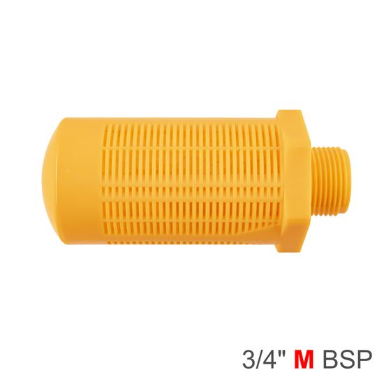 AIRCRAFT Plastic Breather Silencer 3/4' M Orange
